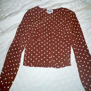 Polka dot ROUJE top
